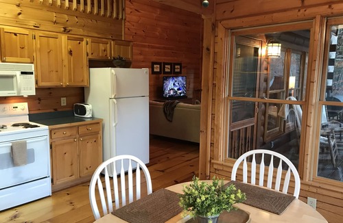 Cherry Log Cabin | Lake Hideaway - Luxury, Lake and Mountain Views, Private Dock, Fishing, Canoeing