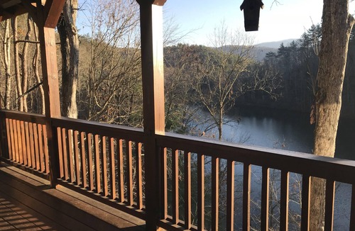 Cherry Log Cabin | Lake Hideaway - Luxury, Lake and Mountain Views, Private Dock, Fishing, Canoeing
