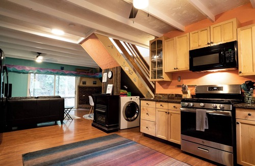 Black Hawk Cabin | Lazy Me ~ A Magical Creek-front Cabin with Hot Tub! Private Woods