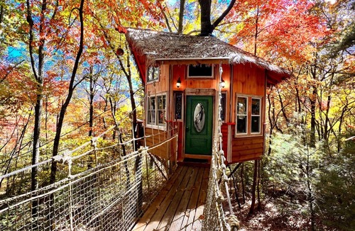 Copperhill Cabin | Magical Treehouse ~ Mountain Views ~ Dog Friendly