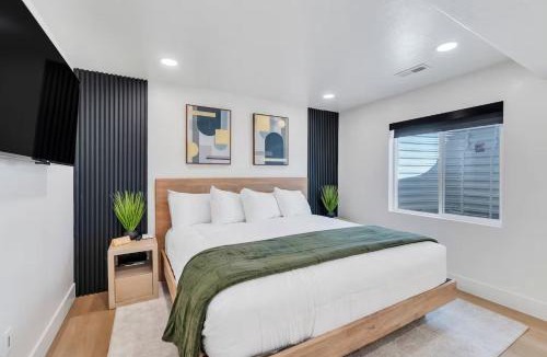 Lehi Apartment | Modern LuxeDen with Private Hot Tub and Fenced Yard
