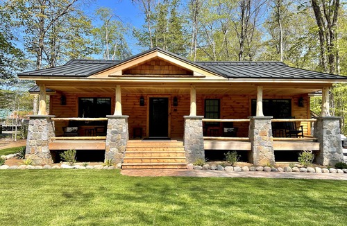 Old Forge Cabin | NEW ADIRONDACK LUXURY CABIN WITH YEAR-ROUND HEATED PLUNGE POOL