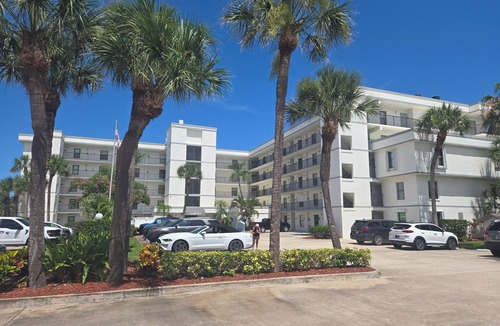 Port Canaveral Condo | OCEAN FRONT Classy, Beachy Double Balcony Condo #306 at Cape Winds Resort