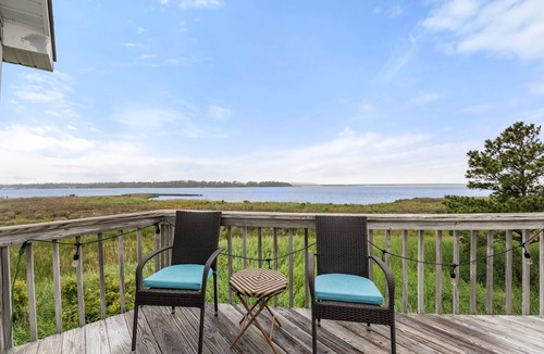 Colington Condo | Oyster Pointe E3: Soundfront | Shared Pool, Tennis