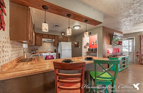 Ruidoso House | 'Permit to relax Granted!' at License to Chill with hot tub and detached Game Room.