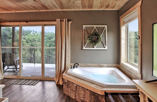 Chalet Village Cabin | PHENOMENAL Luxury Cabin! VIEWS! HUGE Decks! Game Room! Theater! 6 Master Suites!