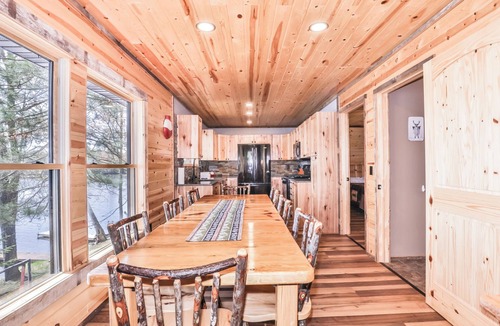 St Germain House | Remodeled lakeside cabin on Little Saint Germain with large deck, private dock,