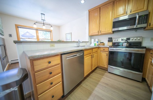 Mountain House House | Renovated condo with private laundry