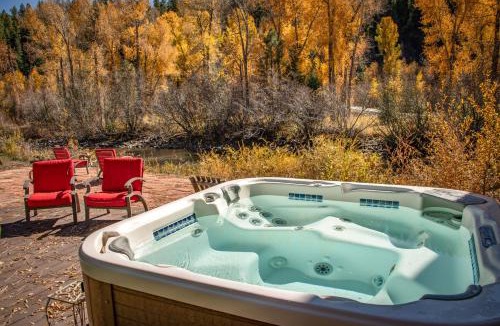 San Juan River Village House | Riverfront Home with Hot Tub about 19 Mi to Wolf Creek!