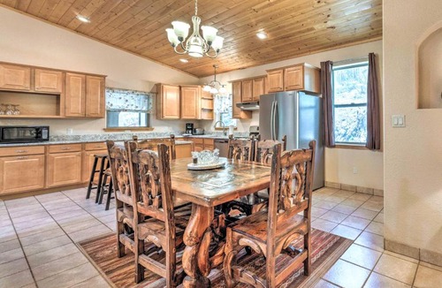 Ruidoso House | Spacious Stucco Home with Multi-Level Patio!