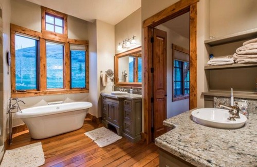 Daniel House | Stunning 9,900 sqft 8B Rustic Estate on 40 acre Private Ranch W/2 Hot Tubs