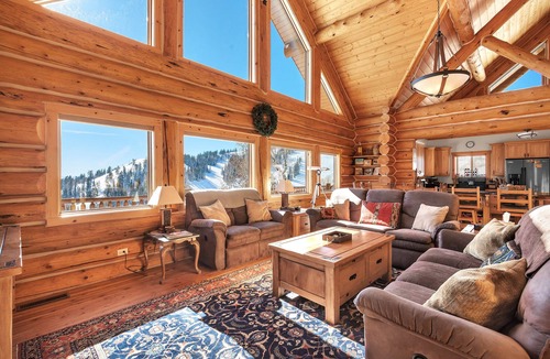 Powder Mountain Cabin | Stunning views, slopeside, welcoming cabin with hot tub and room for everyone