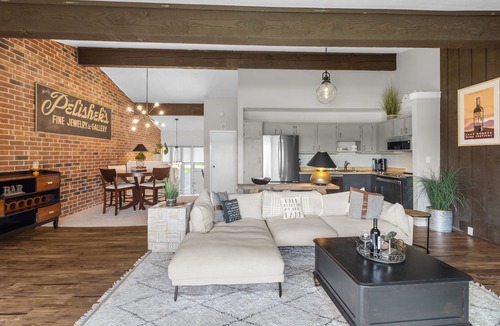 Lake Geneva Condo | Stunning Waterfront views & cozy fireplace on the shores of Lake Como. King bed.