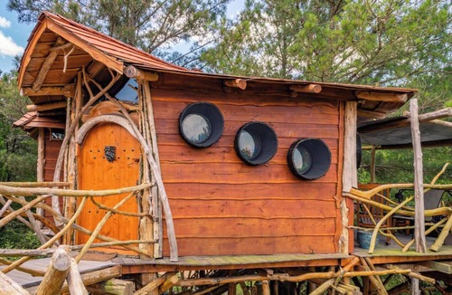 Paige Cabin | The Hobbit's Nest, A Magical Dog-friendly Treehouse in the Lost Pines Shire