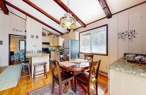 Maplecrest House | Two-story home with a fireplace & deck - across the street from lake access