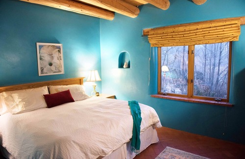 Chimayo House | Unique Chimayo Village Adobe Casita on a wildlife pond between Santa Fe and Taos