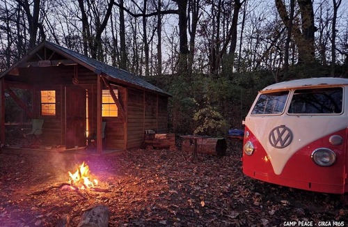 Colton Cabin | VW Bus Campsite & Very Small Cabin on the Water!