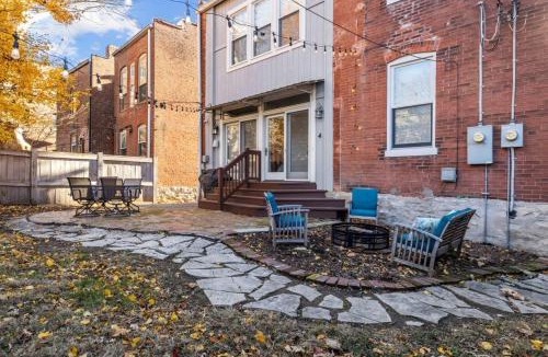 Central West End House | Walk to Forest Park Euclid Fire Pit Porch Swing