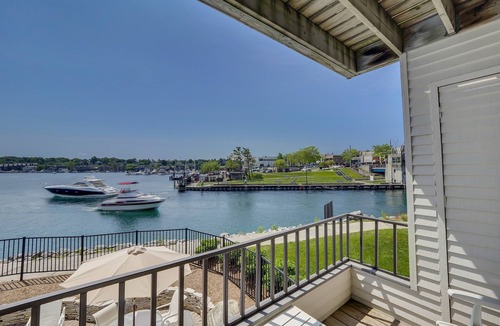 Charlevoix Condo | Waterfront Condo in Downtown Charlevoix | Pool, Hot Tub, Sauna | Sleeps 4