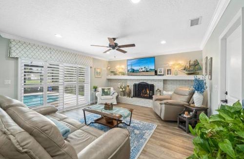 Merritt Island House | Waterfront Oasis with Private Heated Pool & Dock