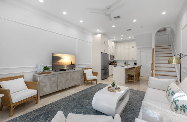 TROPICAL FRONT ~ Remodeled 2 BR, 2.5 Ba w/Parking in Perfect Location!