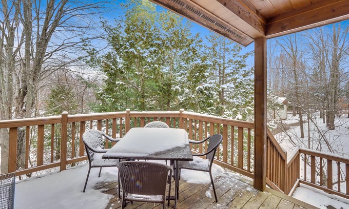 Boyne Falls Condo | Disciples Village #678 | optional lower unit expansion for rental | Fireplace