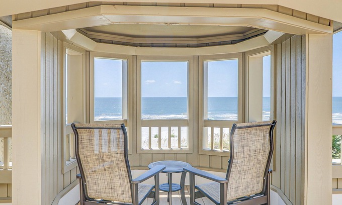 Beach Lagoon House | Grand oceanfront getaway with a sundeck, pools & beach access