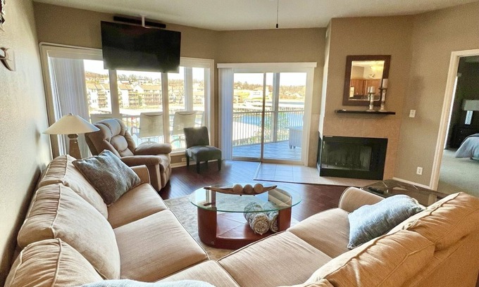 Village of Four Seasons Condo | Lakefront family condo with a screened in balcony on the Lake Of The Ozarks!