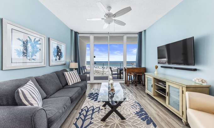 Gulf Shores Condo | Lighthouse 317 - Beachfront with views!