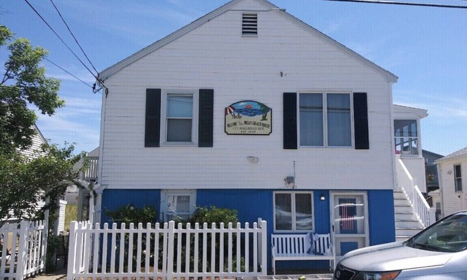 Salisbury Beach Apartment | Lower deck, Salisbury Beach, Melo's Beach House Rentals