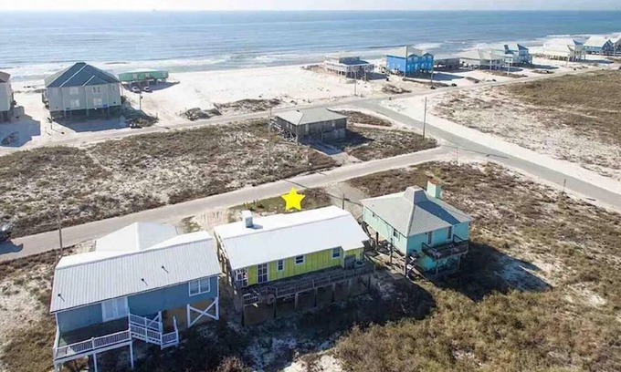 Fort Morgan House | Walk 75yds to Beach Incredible View Unpopulated Secluded Safe Area Pet Considerd